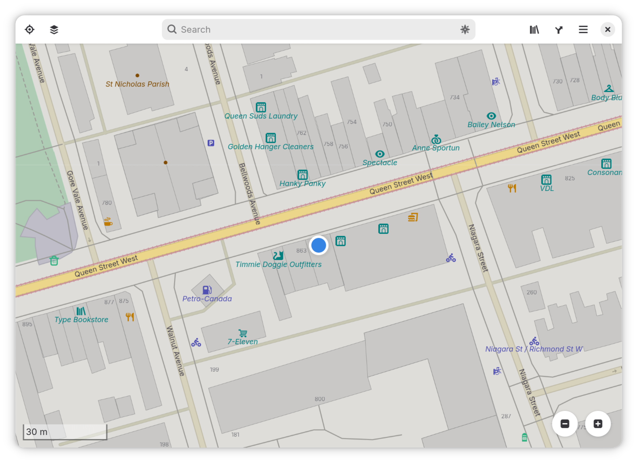 Gnome Maps showing the correct location